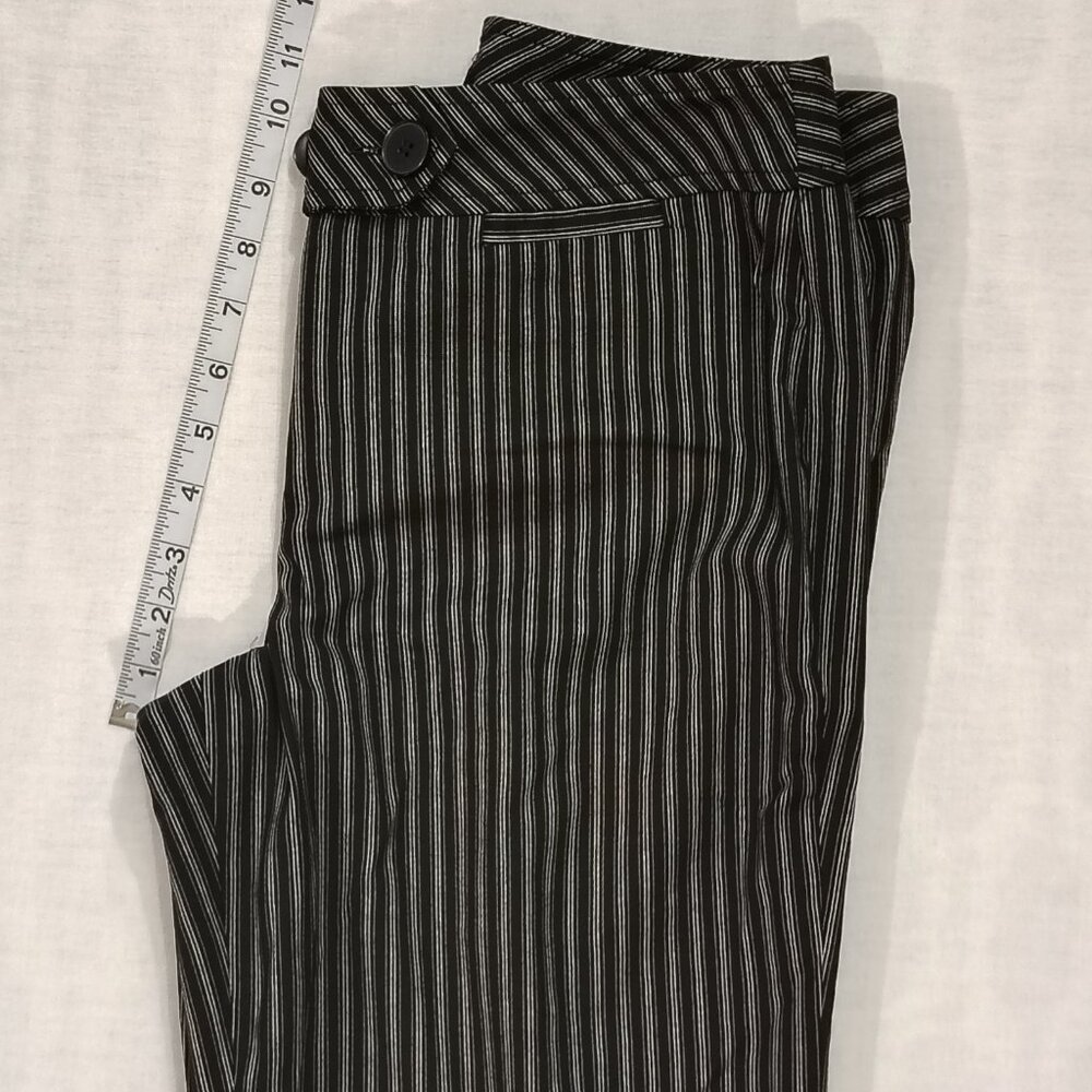 Ann Taylor Loft Julie Trouser Dress Pants Womens Size 6 Pinstripe Wide Leg Black - Picture 10 of 15